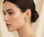 Golden Orchid Earrings - Image 2