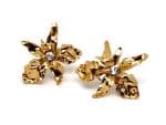Golden Orchid Earrings
