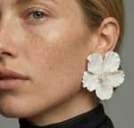 White Petal Earrings - Image 3